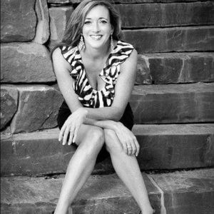 White House Black Market Zebra Print Dress Sleeveless (small tear see photo)